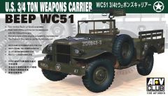 AFV Club AF35S15 1/35 U.S. 3/4 ton Weapons Carrier WC51 Beep Askeri Araç Demonte Plastik Maketi