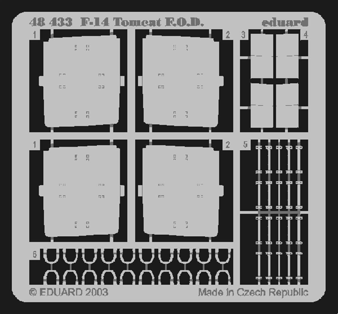 EDUARD 48433 1/48 F-14 F.O.D. FOR HASEGAWA