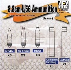 AFV Club AF35087 1/35 8.8cm L/56 Cephane Seti Demonte Plastik Maketi