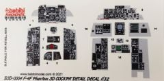 Babibi B3D-0004 1/32 F-4F Phantom II, Kokpit Detayları, 3 Boyutlu Dekal Çıkartma