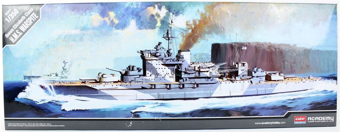 Academy 14105 1/350 Queen Elizabeth H.M.S.Warspite Savaş Gemisi Demonte Plastik Maketi