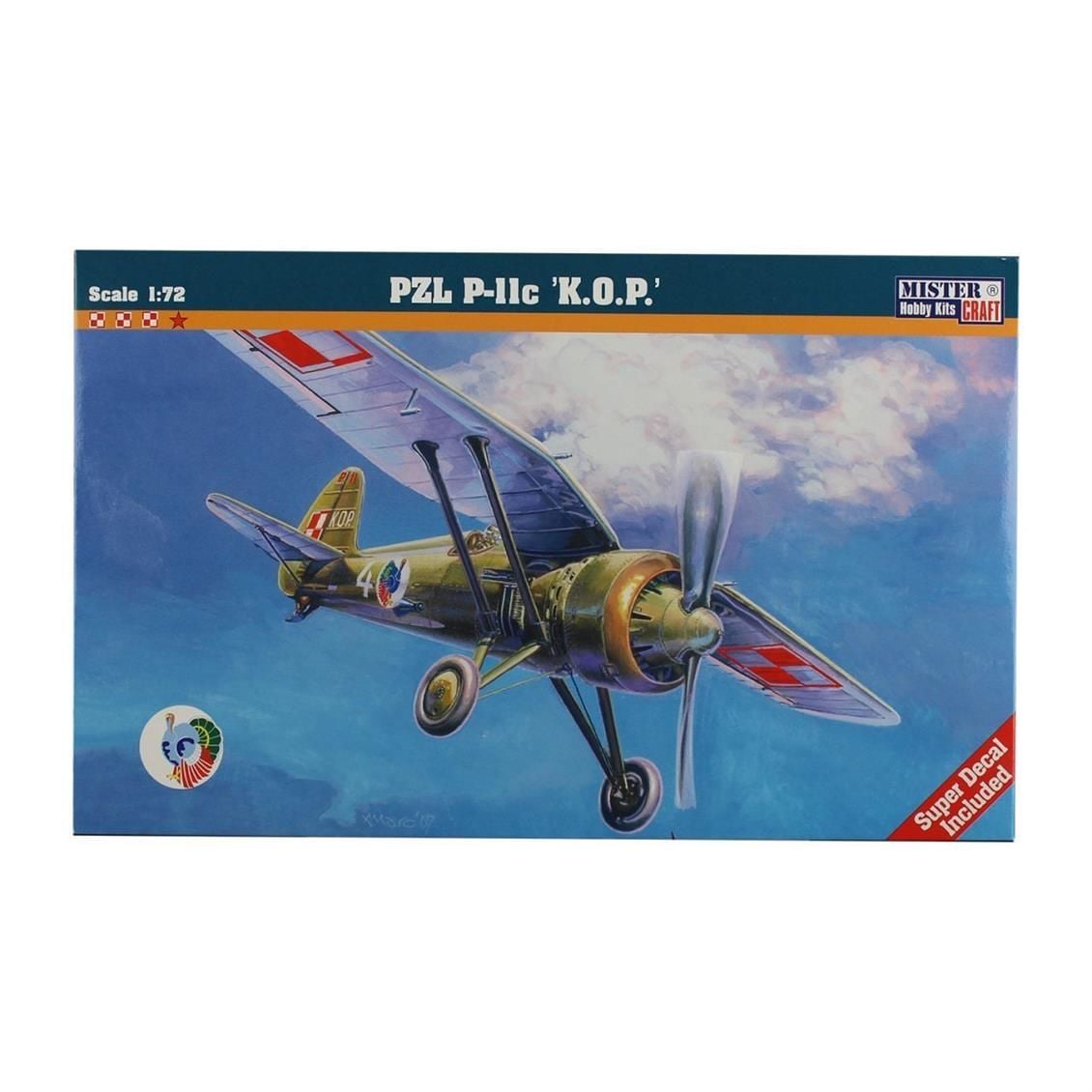 Mistercraft B008 1/72 1/72 PZL P-11C K.O.P. Savaş Uçağı Demonte Plastik Maketi