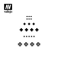 Vallejo ST-AFV001 1/35 WW II Alman Tank Şemaları Esnek Boya Şablonu