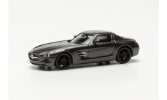 Herpa 430784-002 1/87 Ölçek MB SLS AMG, Monza Gri, Sergilemeye Hazır Model Araç