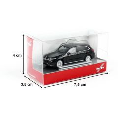Herpa 430715-003 1/87 Ölçek MB EQ EQC AMG, Siyah, Sergilemeye Hazır Model Araç
