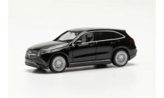 Herpa 430715-003 1/87 Ölçek MB EQ EQC AMG, Siyah, Sergilemeye Hazır Model Araç