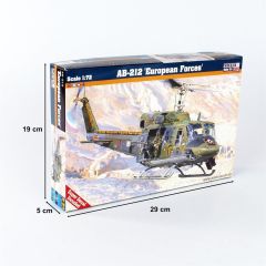 Mistercraft D054 1/72 AB-212 (Avrupa Kuvvetleri) Helikopteri Demonte Plastik Maketi