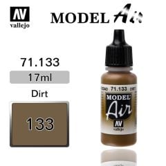 Vallejo 71133 17 ml. Dirt, Model Air Serisi Model Boyası