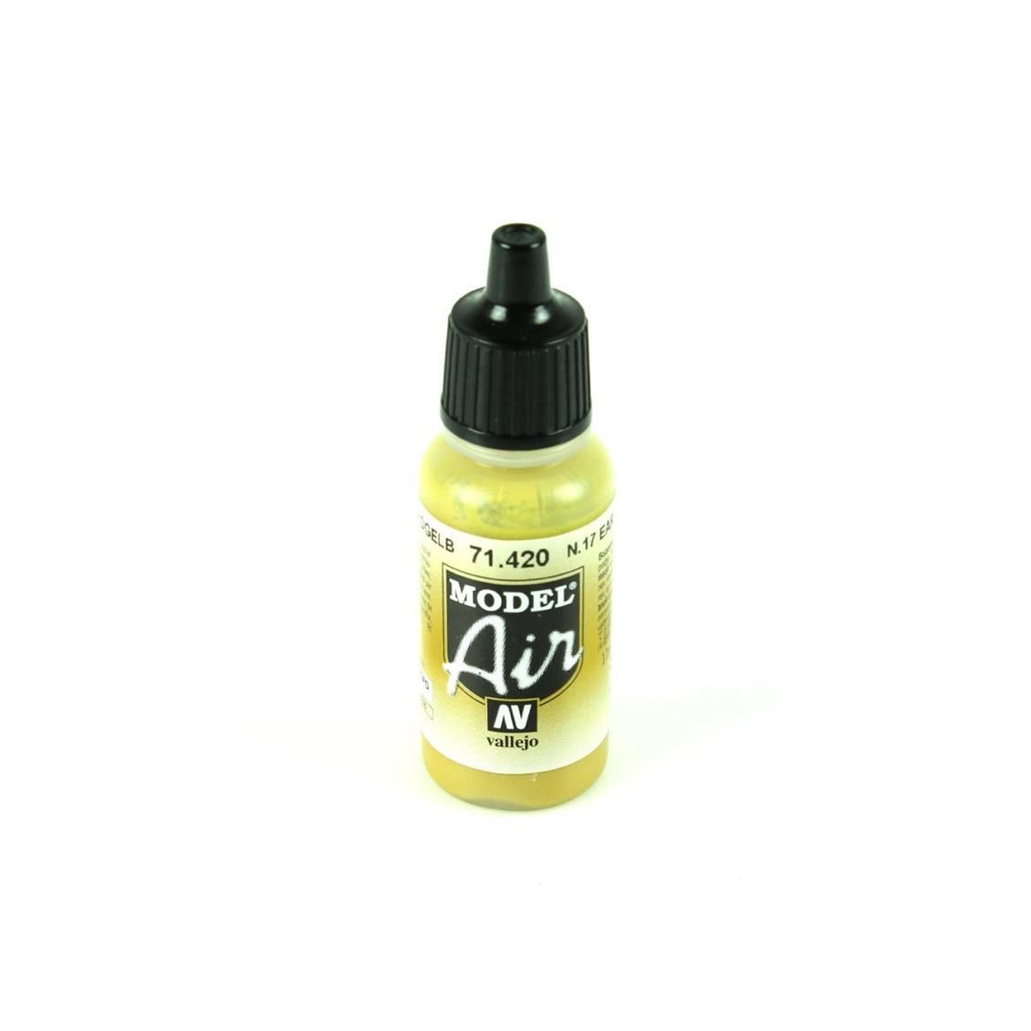 Vallejo 71420 17 ml. Nº17 Earth Yellow, Model Air Serisi Model Boyası