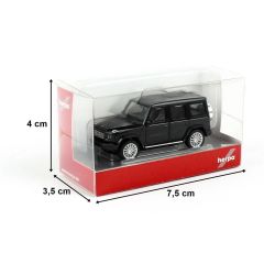 Herpa 420488-003 1/87 Ölçek MB G-Klasse AMG Cip, Siyah, Sergilemeye Hazır Model Araç