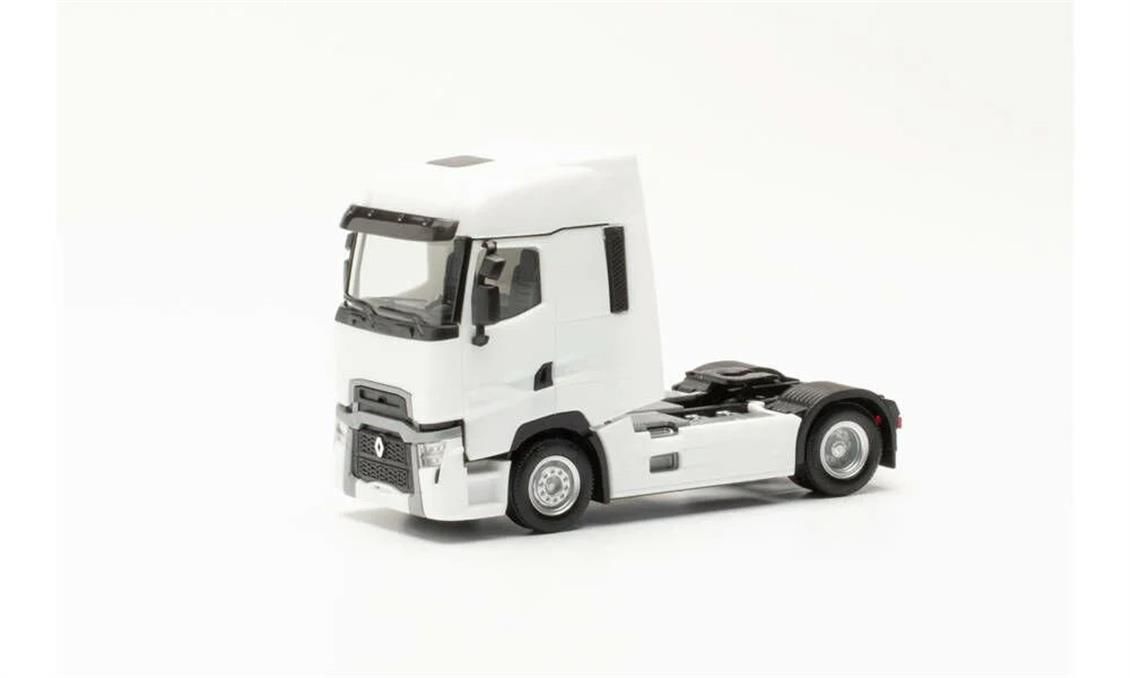 Herpa 315081 1/87 Ölçek Renault T Facelift Çekici, Beyaz, Sergilemeye Hazır Model Araç