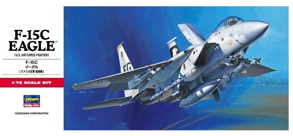 Hasegawa C6 00336 1/72 Ölçek F-15C Eagle Savaş Uçağı Plastik Model Kiti