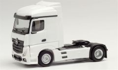 Herpa 309226 1/87 Ölçek MB Actros Stream Space 2.5 Çekici, Beyaz, Sergilemeye Hazır Model Araç