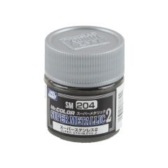 Gunze SM204 10 ml. Super Stainless II, Mr.Color Metallic Colors Serisi Maket Boyası